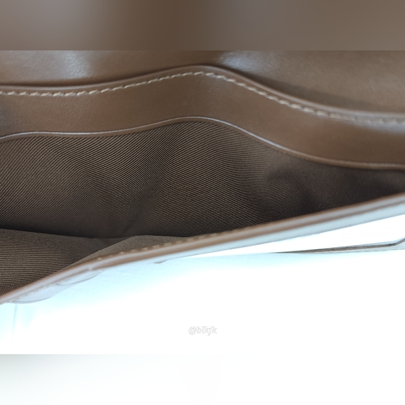 Coach Signature Smooth Leather And Coated Canvas Tri Fold Wallet NWOT *Brown* - Picture 8 of 15